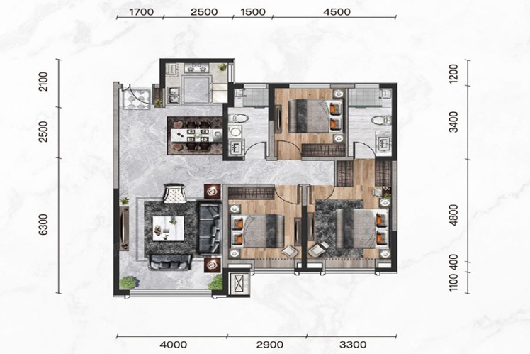 遠洲大都匯-戶型圖大全-包頭市樂優(yōu)美窩整裝