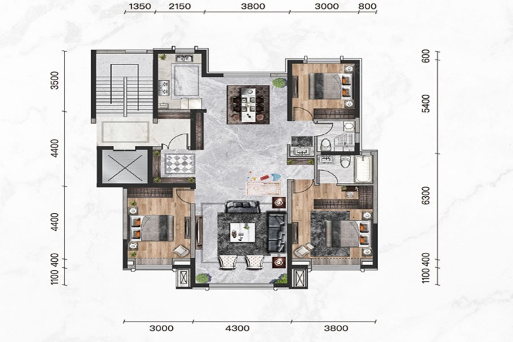 遠洲大都匯-戶型圖大全-包頭市樂優(yōu)美窩整裝