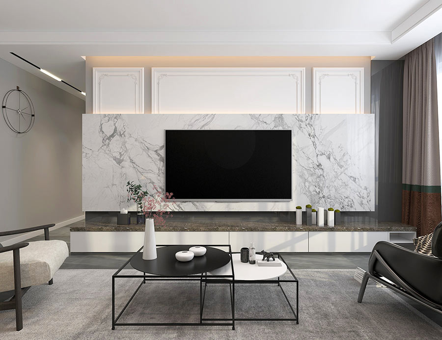 吾悅?cè)A府113㎡現(xiàn)代簡約風(fēng)格裝修效果圖