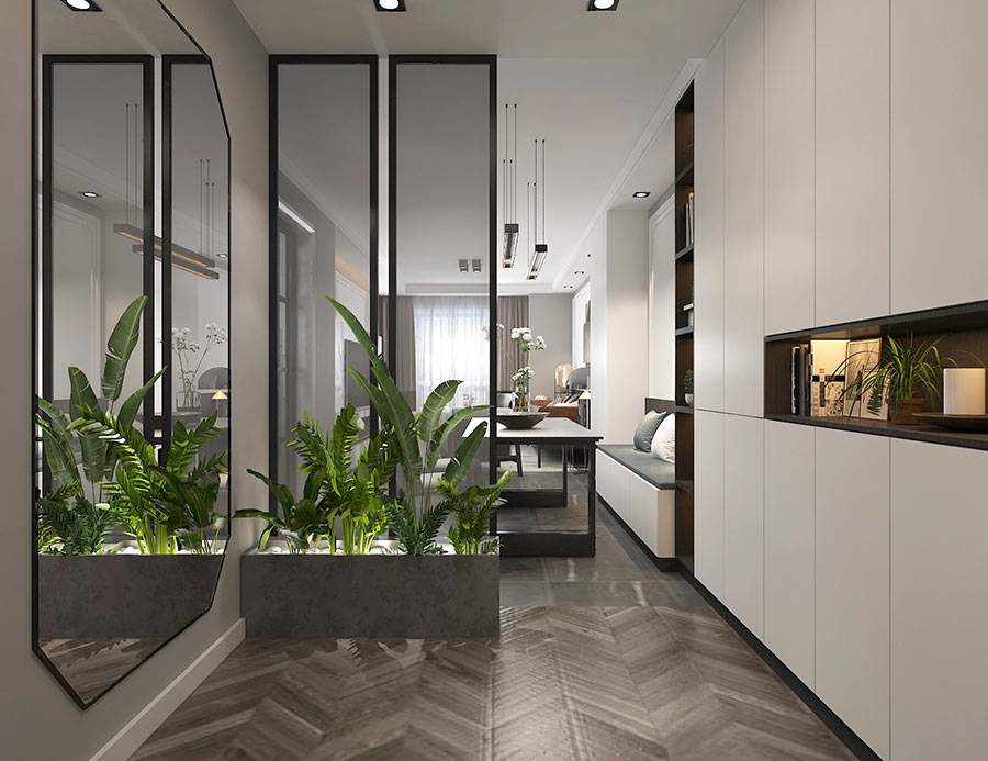 吾悅?cè)A府113㎡現(xiàn)代簡約風(fēng)格裝修效果圖