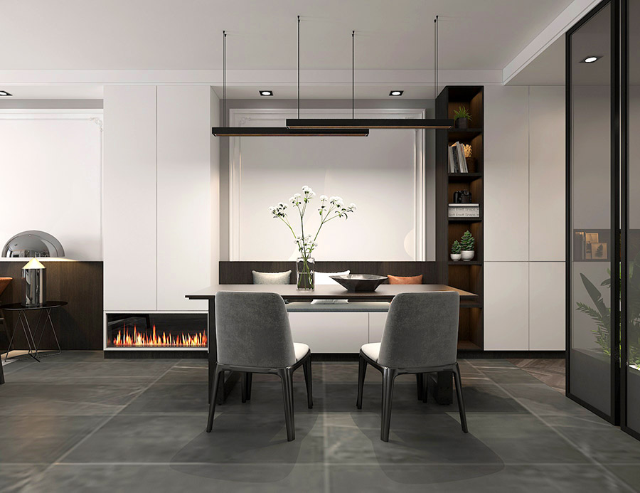 吾悅?cè)A府113㎡現(xiàn)代簡約風(fēng)格裝修效果圖