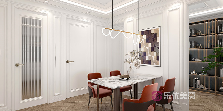 青山楓景116㎡法式風(fēng)格裝修效果圖