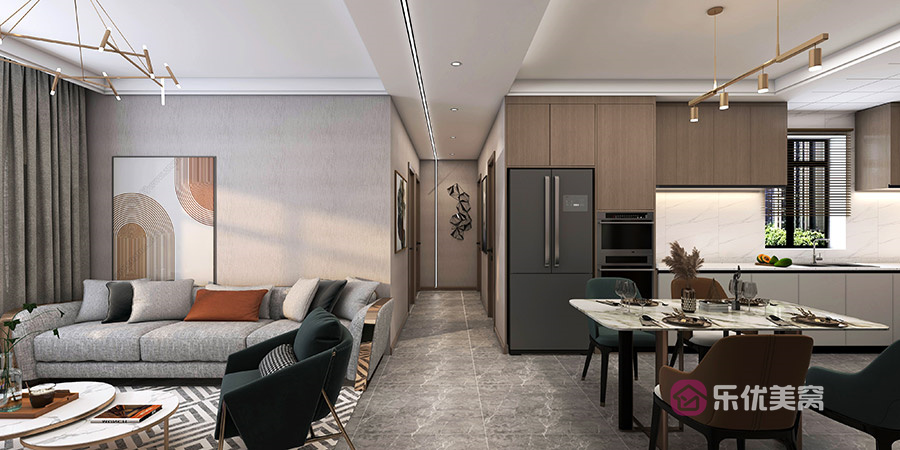 中冶德賢公館85㎡現(xiàn)代輕奢風(fēng)格裝修效果圖