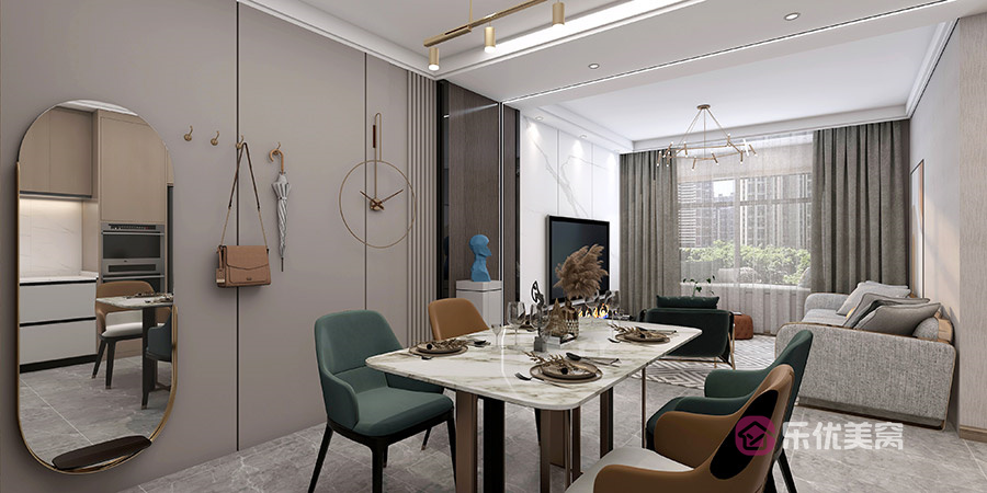 中冶德賢公館85㎡現(xiàn)代輕奢風(fēng)格裝修效果圖