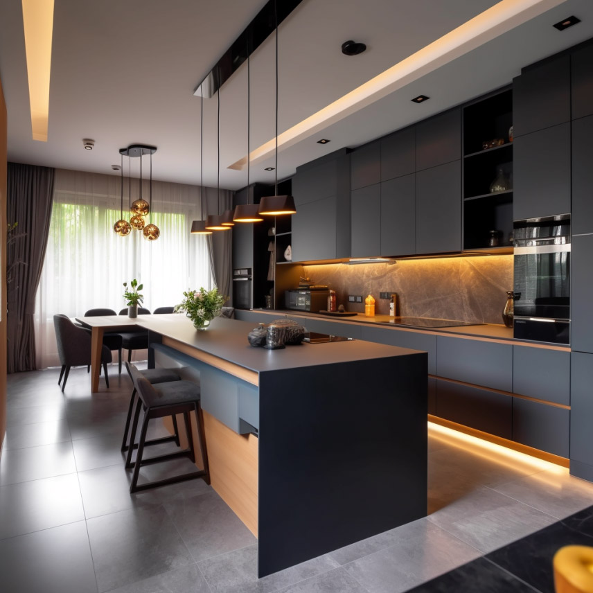 餐桌島臺(tái)一體化設(shè)計(jì)，別提有多香了