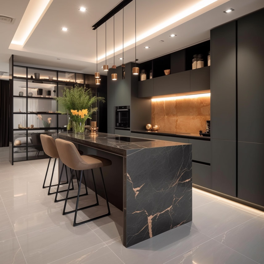 餐桌島臺(tái)一體化設(shè)計(jì)，別提有多香了