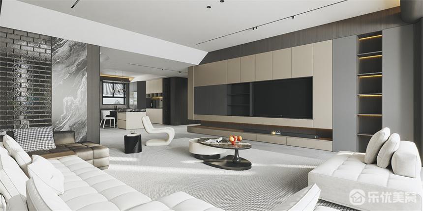 包頭禧瑞都整裝案例，全屋124平，現(xiàn)代風(fēng)打造酒店式居家！