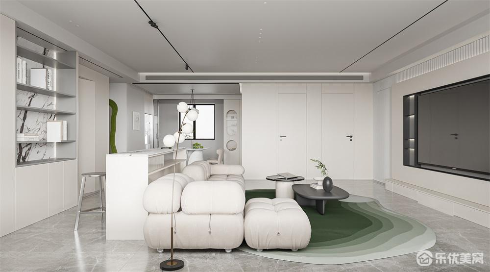 包頭中海河山郡整裝案例，純凈空間格調(diào)居家！