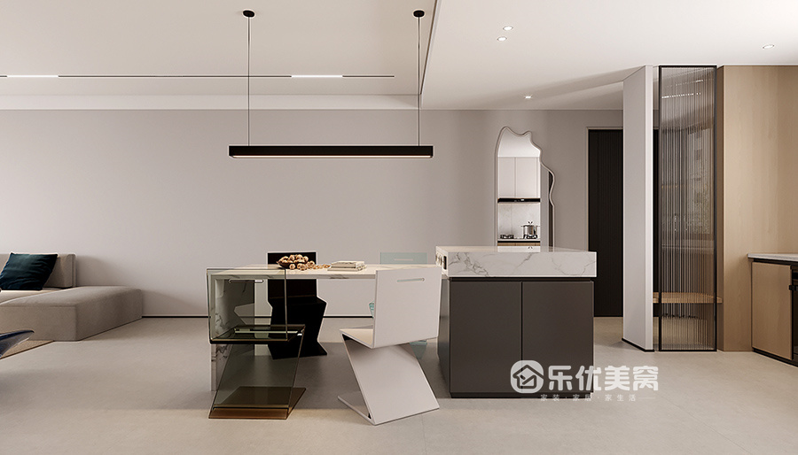 遠洲大都匯140平現(xiàn)代簡約風格裝修效果圖