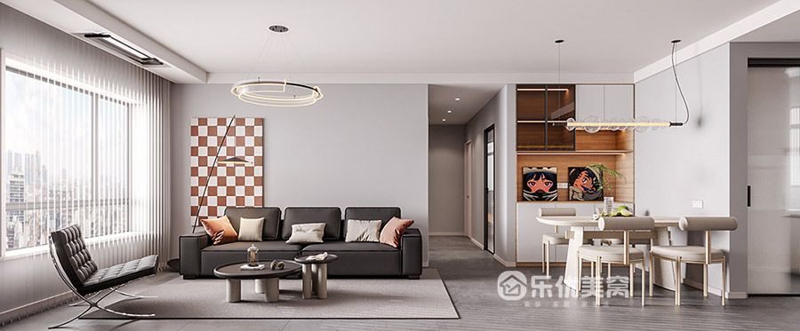 中冶德賢公館91平現(xiàn)代簡(jiǎn)約風(fēng)格裝修效果圖