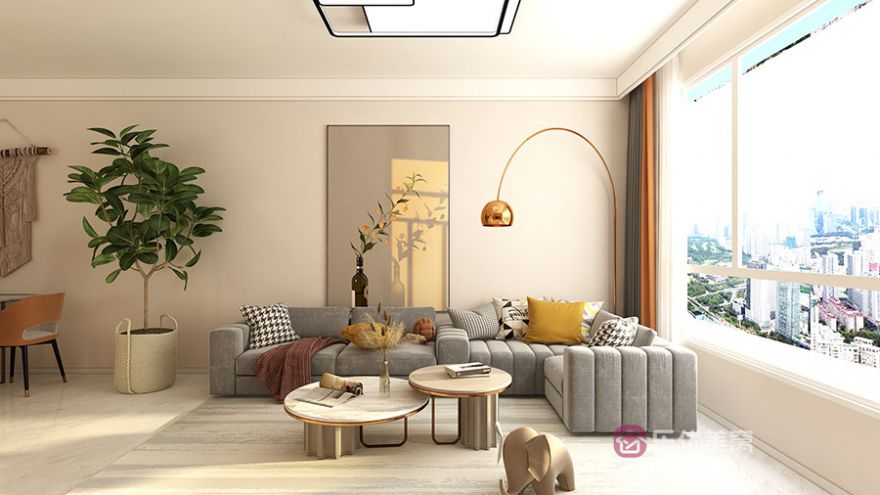 方興鳳凰臺(tái)105㎡現(xiàn)代簡約風(fēng)格裝修效果圖