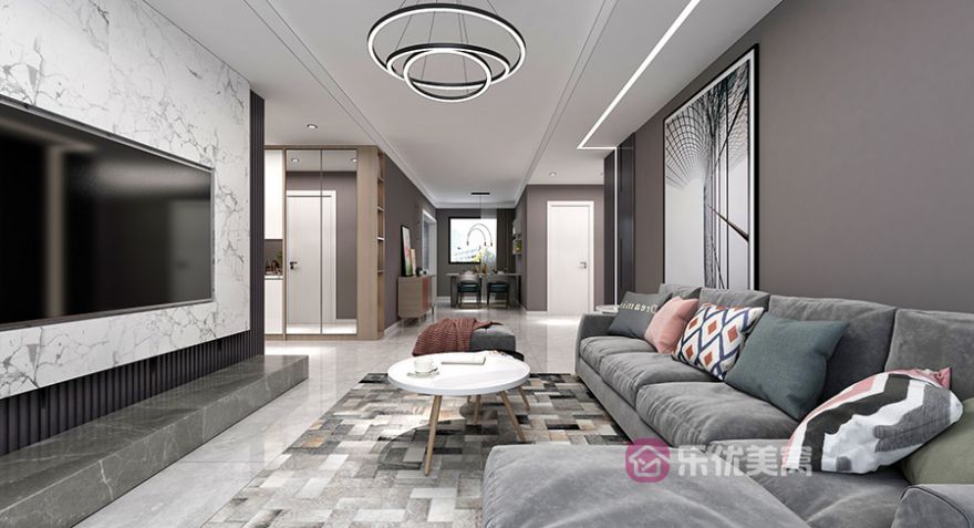 方興鳳凰臺(tái)117㎡現(xiàn)代簡約風(fēng)格裝修效果圖