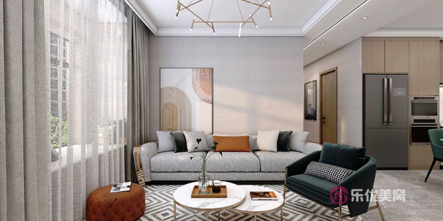 中冶德賢公館85㎡現(xiàn)代輕奢風(fēng)格裝修效果圖