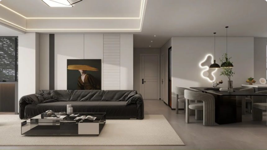 黃河龍城全屋整裝，130平現(xiàn)代風(fēng)打造，布局寬敞！