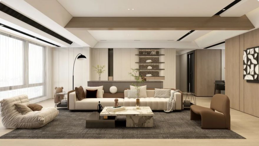 140平全屋整裝，現(xiàn)代風(fēng)簡約居家，舒適精致！