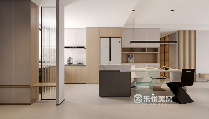 包頭裝修案例遠洲大都匯140平現(xiàn)代簡約風格裝修效果圖