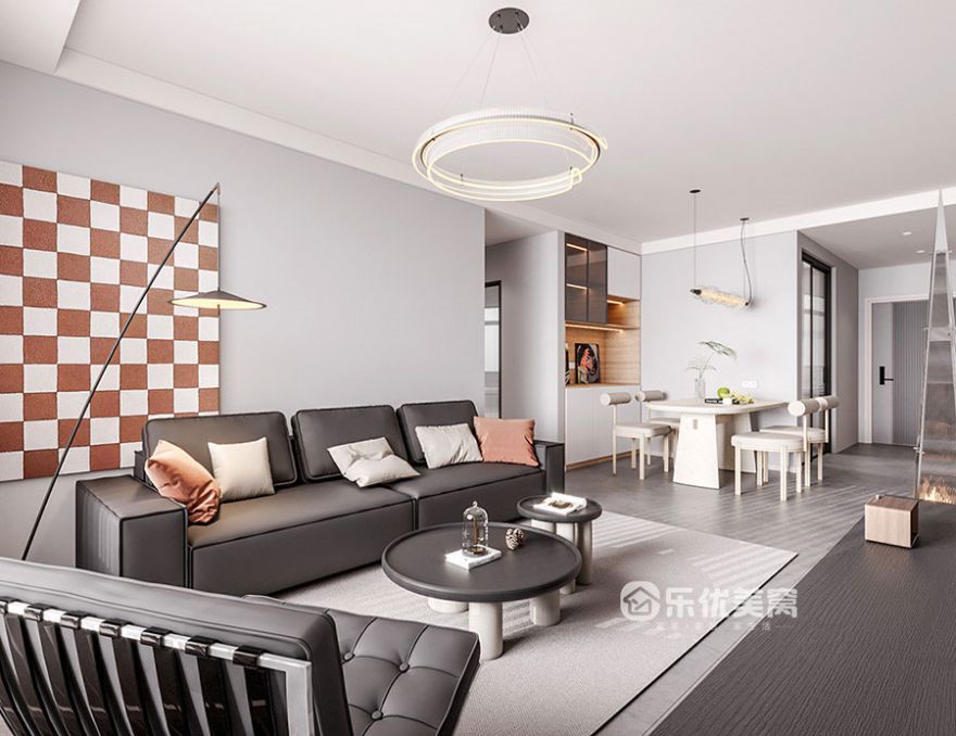 包頭裝修案例中冶德賢公館91平現(xiàn)代簡約風(fēng)格裝修效果圖